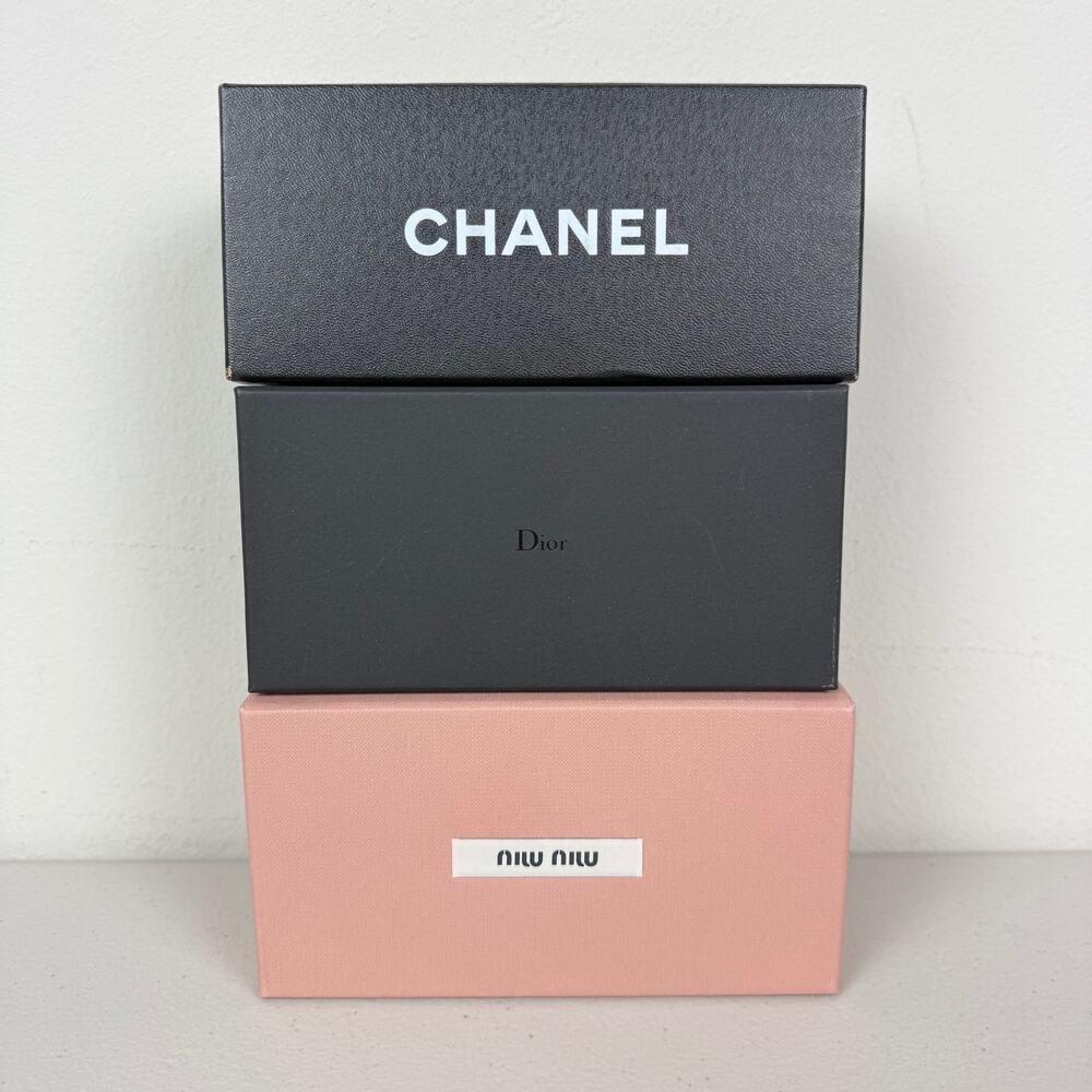 Designer Sunglasses Boxes Chanel Dior Miu Miu Lot of 3 Display Box